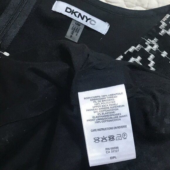 DKNYC 14W Black White Peplum Sleeveless Blouse NWT​​​ - Picture 5 of 7